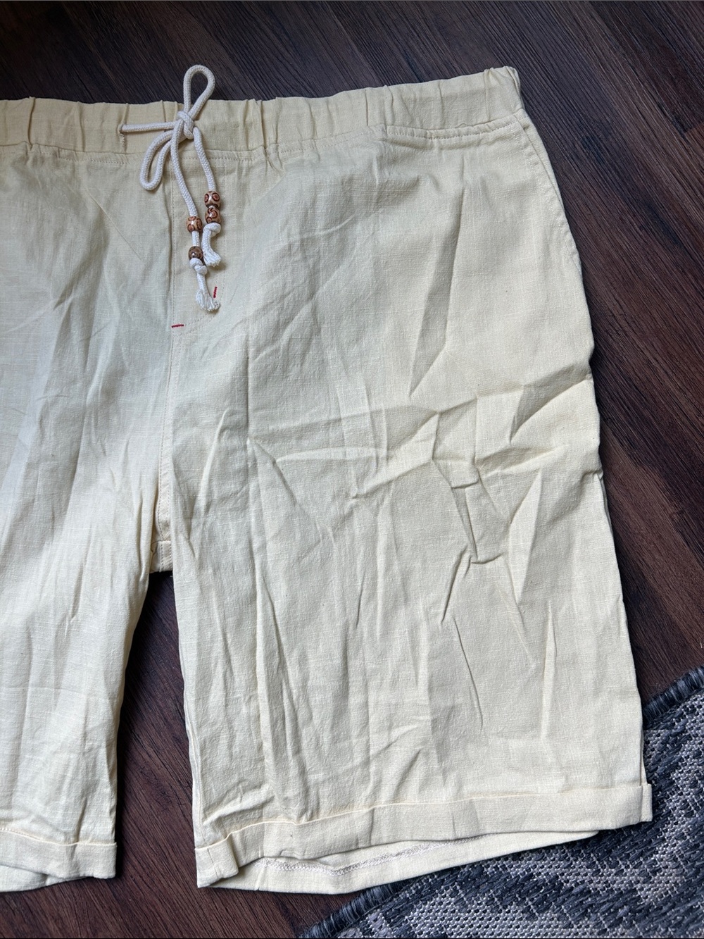 Sailwind dull yellow linen blend drawstring shorts size xxl NWT - Picture 3 of 6